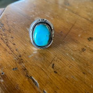 Sterling & turquoise ring size 6-6.5